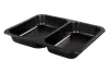 Pojemnik obiadowy 2-dzielny czarny 227x178x30 mm LITE do zgrzewu