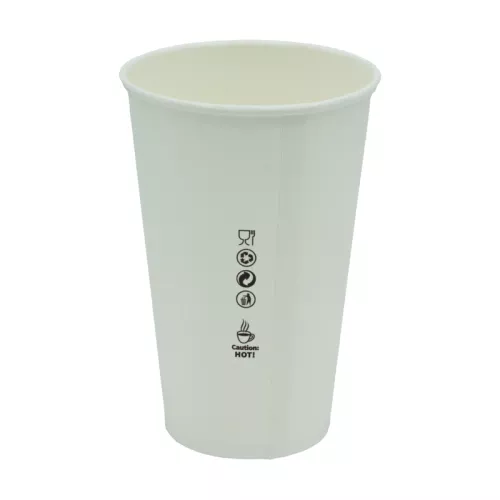 Kubek papierowy Plastic FREE 400ml śr.90mm, biały, bez SUP