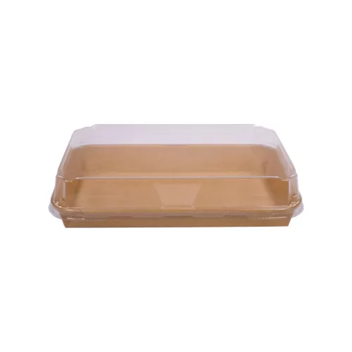 Pudełko papierowe YUMI™ 220x135mm (HP07) kraft do sushi z wieczkiem