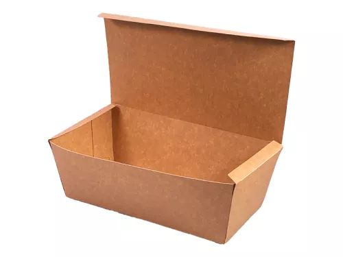 Pudełko kurczak duży klejone brązowe eco 220/200x120/100x75mm