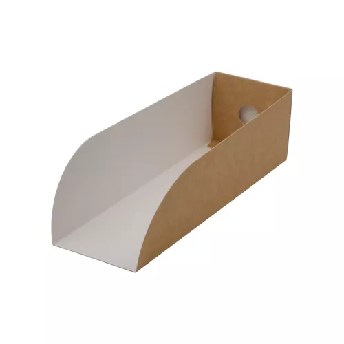 Szufelka/tacka papierowa UNIBOX™ 25x8x7cm brązowa