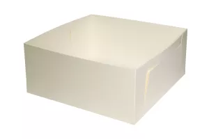 Wieczko z okienkiem 32x32 do kartonika na tort, białe