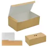 Pudełko kartonowe na kurczaka duże biało-brązowe 220x120x75 mm z wywietrznikiem
