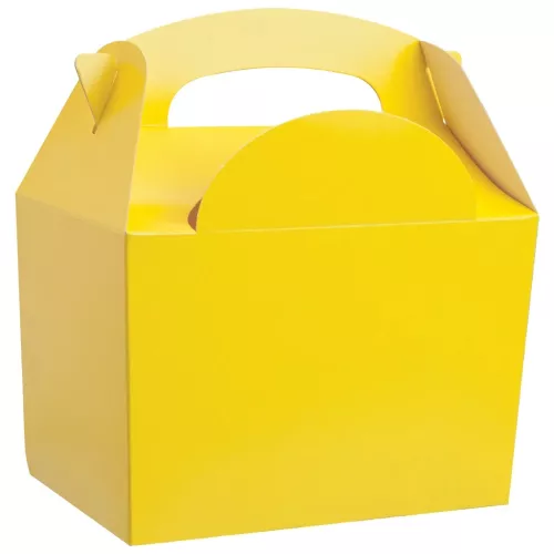 Pudełko z rączką MEAL BOX żółte 152x100x102 mm