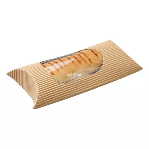 Opakowanie wrap tortilla tekturowe z okienkiem 227/183 x 114 x 44mm