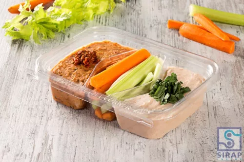 Prostokątne opakowanie Safe-T-Fresh trójdzielne