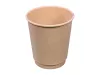 Kubek BIO papierowy dwuwarstwowy kraft (z bambusa)+ PLA kompostowalny 200 ml śr. 80 mm