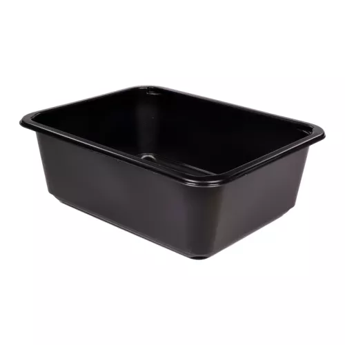Pojemnik obiadowy niedzielony czarny 2200 ml 227x178x80 mm do zgrzewu