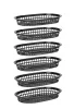 Koszyk do serwowania 275x175x38 mm czarny - 6 sztuk