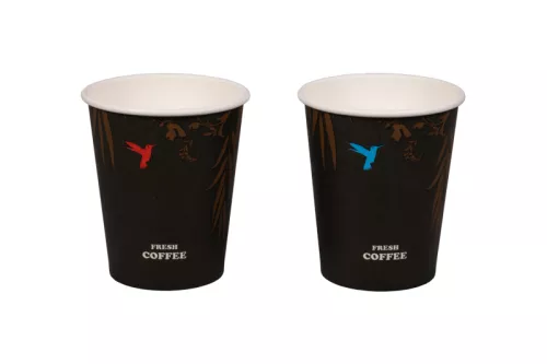 Kubek papierowy 1-warstwowy fresh coffee 200ml/8 oz śr. 80 mm mix kolorów (z logo żółw)
