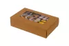 Pudełko papierowe 21x13,5x5cm (HP07) laminowane eco/kraft 'szuflada' z okienkiem do sushi, ciast i n