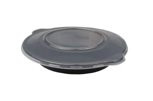 Talerz czarny PEARL 3-dzielny PP śr. 250 mm