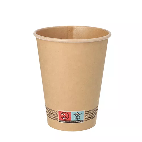 Kubek BIO papierowy kraft PLA 300 ml śr. 90 mm, kompostowalny