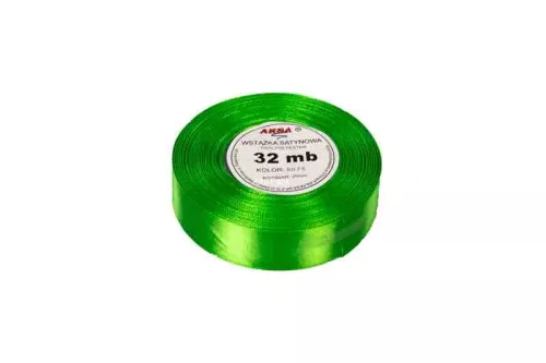 Wstążka satynowa 25mm/32m zielona