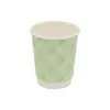 Kubek papierowy 2-warstwowy 'Kołderka' 250 ml śr. 80 mm ZIELONY (z logo żółw)
