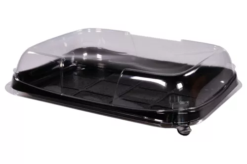 Pokrywka SNACKIPACK przeźroczysta wys.40 mm do pojemnika sushi 245x185x20 mm