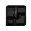 Opakowanie na sushi 5-komorowe 271x271x42+20 mm (HPJ8307) komplet