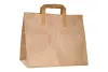 Torba papierowa klockowa brązowa eco/kraft 320x170x290 mm uchwyt płaski
