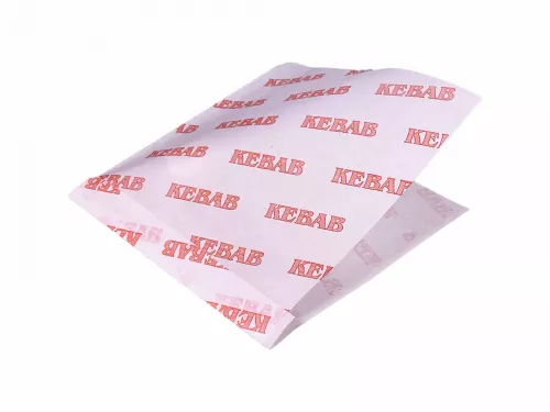 Koperta papierowa kebab z nadrukiem uniwersalnym foliowana PE 15x17 cm