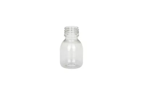 Butelka plastikowa rPET okrągła niska 60 ml śr.28 mm