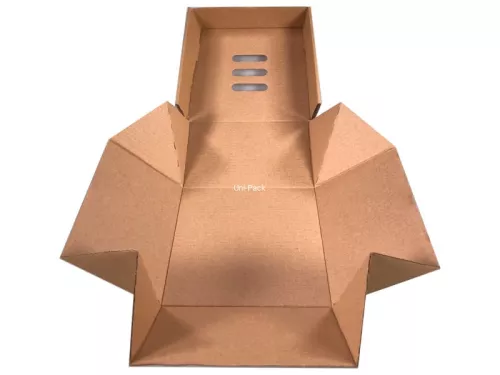 Pudełko burger gigant 152x152x100 mm rozkładane brązowe