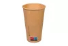 Kubek papierowy premium 400ml śr. 90 mm 1-warstwowy kraft (z logo żółw)