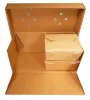 Pudełko BURGER ZESTAW rozkładane brązowe 122x240x100 mm