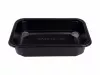 POJEMNIK OBIADOWY CZARNY GŁADKI PP 750 ML 187X137X45 MM W1/608D(640)