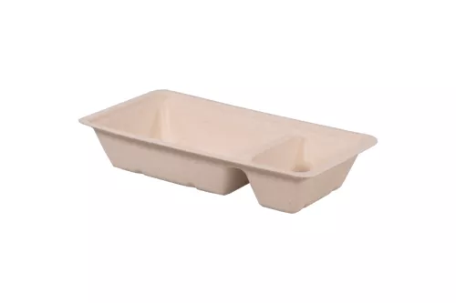 Tacka 2-dzielna z pulpy trzcinowej eco natural 96x169x35 mm Great To Go , Bioware