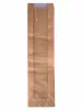 Torba papierowa fałdowa 35x9x4,5 cm brązowa kraft z okienkiem z folii PP