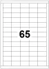 ETYKIETY UNIWERSALNE OFIX ECONOMY, 38X21.2MM, 100 ARKUSZY, BIAŁY (65/ARKUSZ)