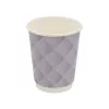 Kubek papierowy 2-warstwowy 'Kołderka' 300 ml śr. 90 mm LILA (z logo żółw)