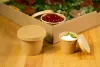 Wieczko papierowe kraft do pojemnika deserowego 140ml śr. 74mm