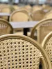 Krzesło ogrodowe CALAIS kremowe, aluminiowa rama, rattan syntetyczny