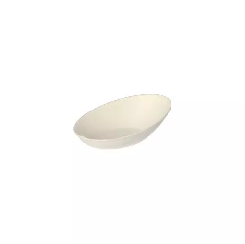 Pojemnik na przekąski OWAL 20 ml, 8x5 cm z trzciny cukrowej, biały, fingerfood