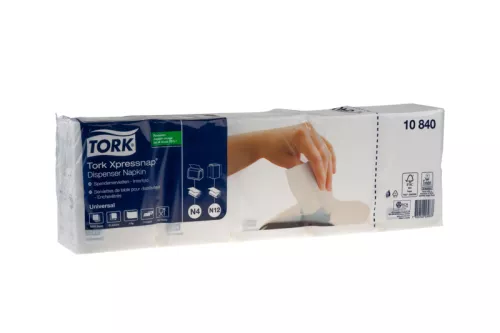 Serwetki Tork Xpressnap białe 1W dyspenserowe 21x16,5 cm N4