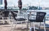 Fotel ogrodowy ALU-BISTRO czarny, aluminiowa rama, rattan syntetyczny