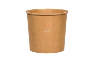 Wieczko papierowe kraft do poj.na zupę 750/900ml śr.118 mm, wentylowane