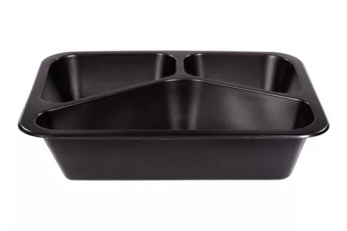 Pojemnik obiadowy 3-dzielny PP LITE 227x178x50 mm czarny