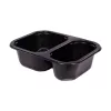 Tacka 2-dzielna 450 ml 160x112x45 mm MINI PP czarna do zgrzewu
