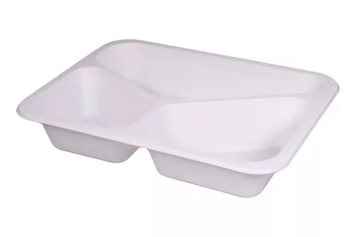 Pojemnik obiadowy 3-dzielny biały 227x178x40 mm LITE do zgrzewu