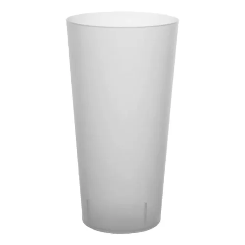 Kubek plastikowy 500 ml PP do systemów wielokrotnego użytku, nietłukący, mleczny