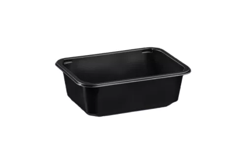 Pojemnik obiadowy 187x137x63mm 1000ml NIEDZIELONY MEDIUM gładki czarny (W1/603)
