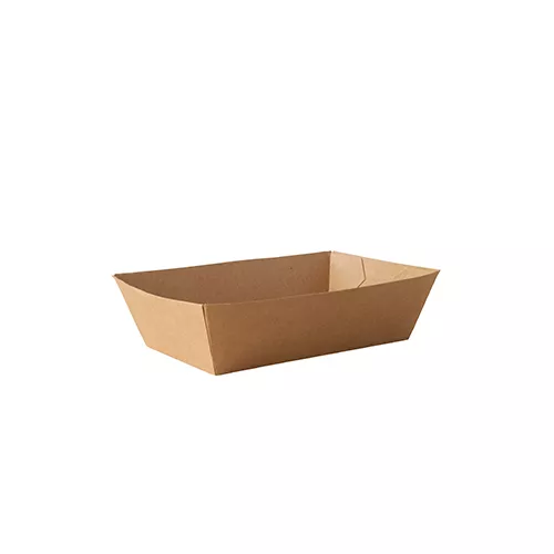 Tacka na przekąski z kartonu KRAFT 4,3 cm x 7,8 cm x 13 cm