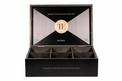 Prezenter / skrzynka drewniana / pudełko drewniane czarne Teahouse Exclusives do Luxury Tea Bag/ Gou