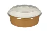 Pojemnik sałatkowy papierowy brązowo-biały GREEN LEAF 1100 ml śr. 180 mm (spód)