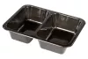Pojemnik obiadowy 2-dzielny czarny PP 227x178x50 mm