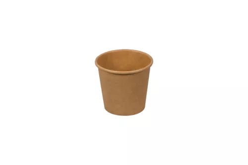 Kubek papierowy 1-warstwowy brązowy / kraft 100 ml śr. 62 mm