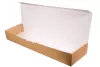 Pudełko kartonowe na zapiekankę brązowo-białe 38x11x5 cm