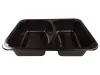 Pojemnik obiadowy 2-dzielny czarny PP 227x178x45 mm